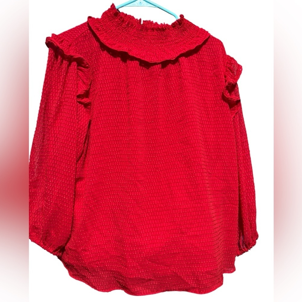 Zac & Rachel Large Red Blouse. Very Sassy.